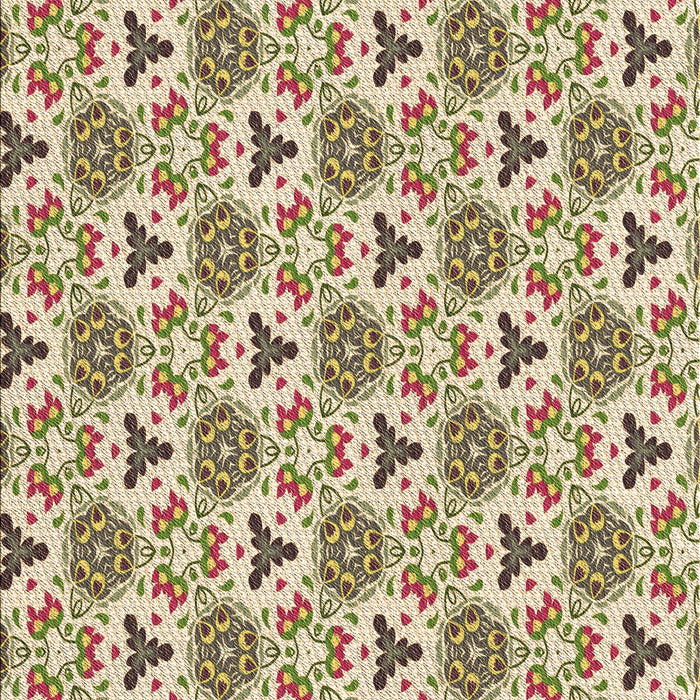 Patterned Khaki Gold Rug, pat2487brn