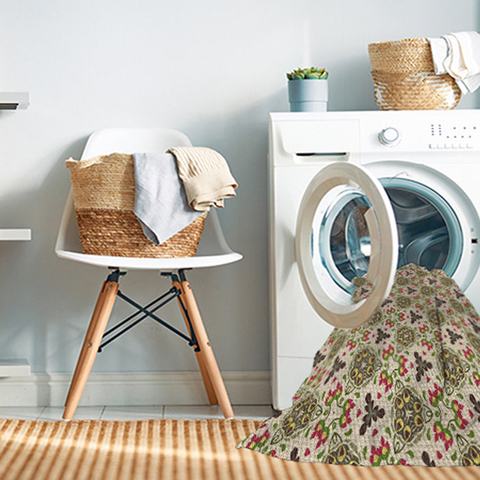 Machine Washable Transitional Khaki Gold Rug in a Washing Machine, wshpat2487brn
