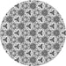 Square Patterned Gray Rug, pat2487gry