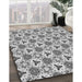 Patterned Gray Rug in Family Room, pat2487gry