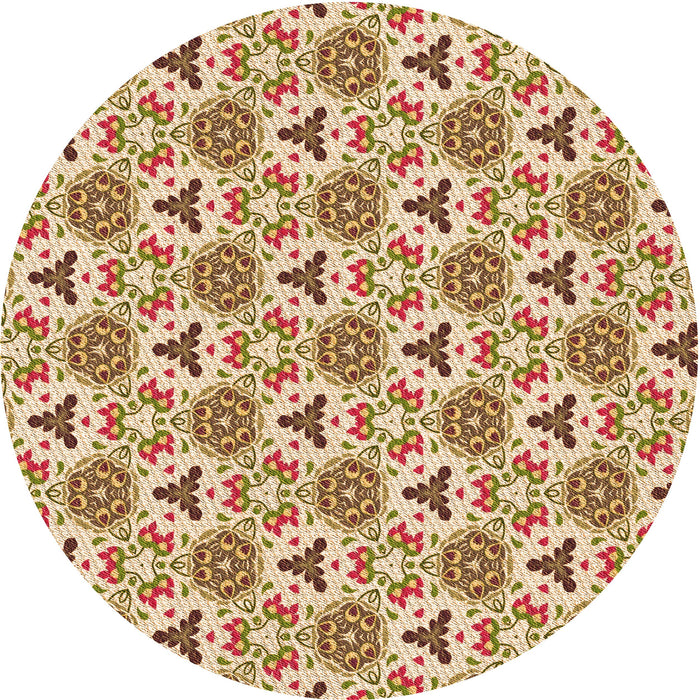Square Patterned Red Rug, pat2487org