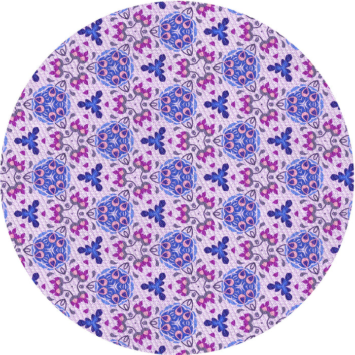 Square Patterned Blossom Pink Rug, pat2487pur