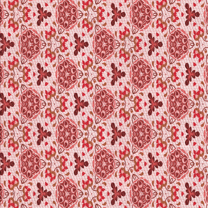 Patterned Deep Rose Pink Rug, pat2487rd