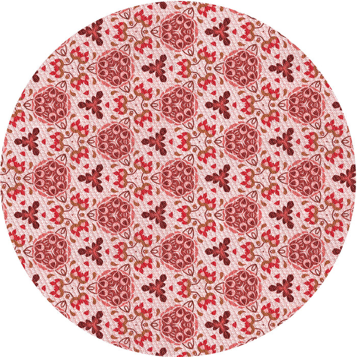 Square Machine Washable Transitional Deep Rose Pink Rug in a Living Room, wshpat2487rd