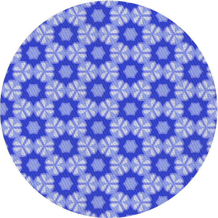 Square Patterned Sky Blue Rug, pat2488blu