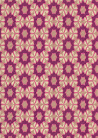 Machine Washable Transitional Pink Rug, wshpat2488brn