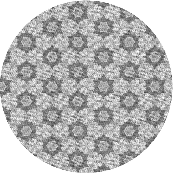 Square Patterned Gray Rug, pat2488gry