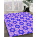 Patterned Bright Lilac Purple Rug in Family Room, pat2488pur