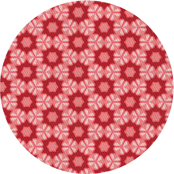 Square Patterned Pastel Red Pink Rug, pat2488rd