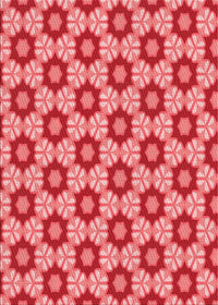 Machine Washable Transitional Pastel Red Pink Rug, wshpat2488rd