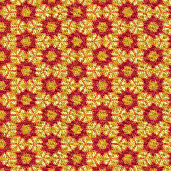 Round Patterned Orange Rug, pat2488yw