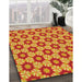 Machine Washable Transitional Orange Rug in a Family Room, wshpat2488yw