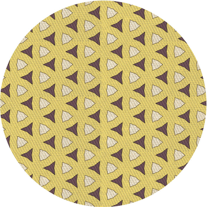 Square Patterned Bold Yellow Rug, pat2489brn