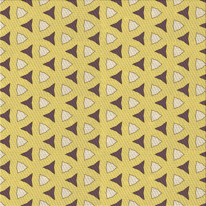 Round Machine Washable Transitional Bold Yellow Rug, wshpat2489brn