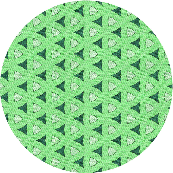 Square Patterned Green Rug, pat2489grn