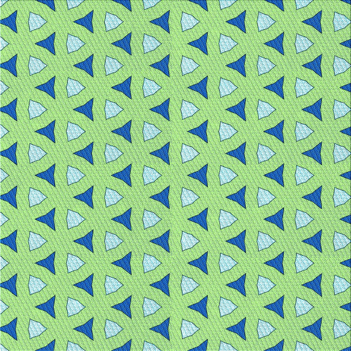 Round Patterned Medium Sea Green Rug, pat2489lblu