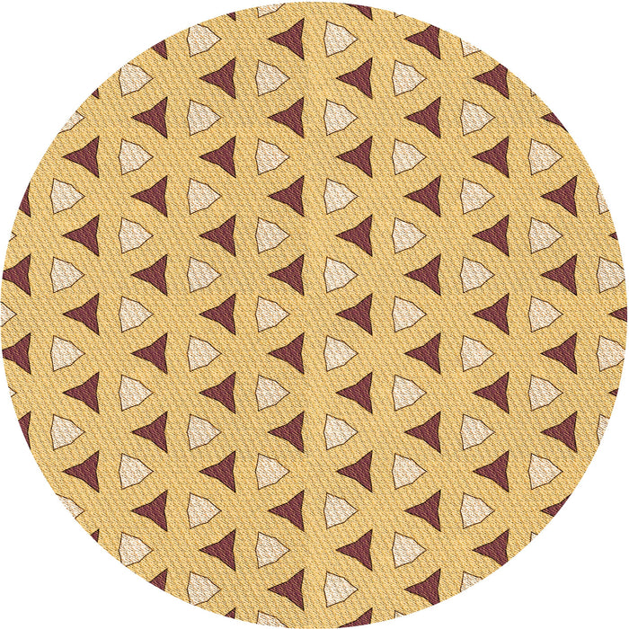 Square Patterned Orange Rug, pat2489org