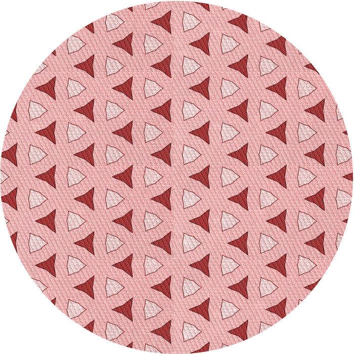 Square Patterned Red Rug, pat2489rd