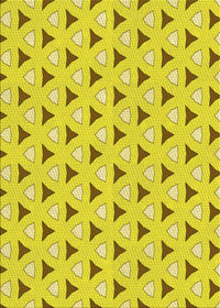 Machine Washable Transitional Yellow Rug, wshpat2489yw