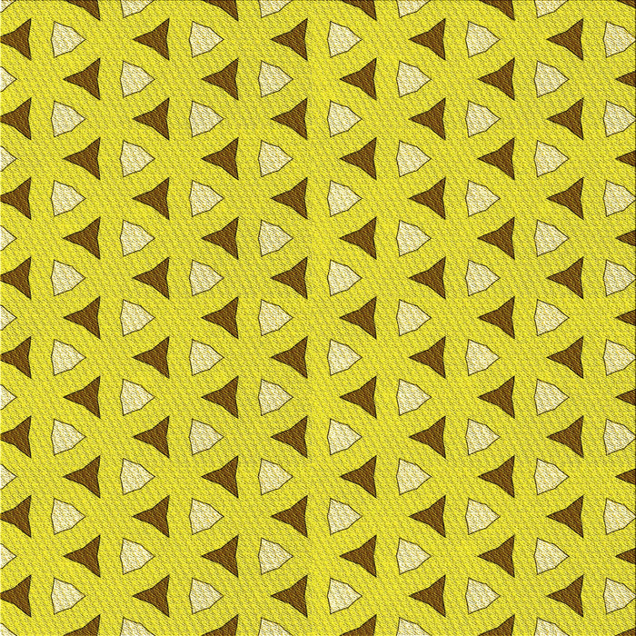 Round Patterned Yellow Rug, pat2489yw