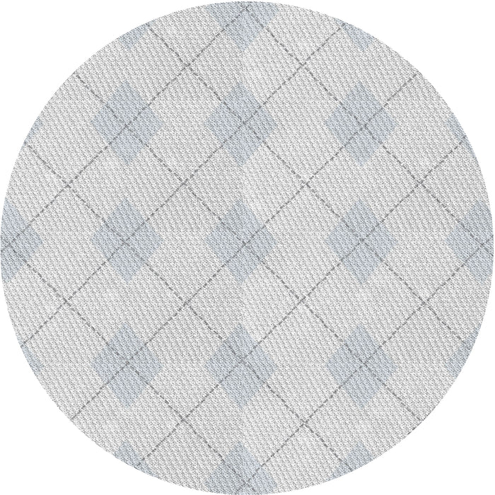 Sideview of Patterned Dark Gray Novelty Rug, pat248