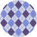 Square Patterned Slate Blue Rug, pat249blu