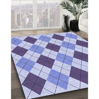 Patterned Slate Blue Rug, pat249blu