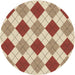 Square Patterned Khaki Gold Rug, pat249brn