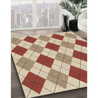 Patterned Khaki Gold Rug, pat249brn