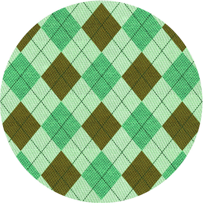 Square Machine Washable Transitional Green Rug in a Living Room, wshpat249grn