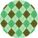 Square Machine Washable Transitional Green Rug in a Living Room, wshpat249grn