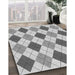 Machine Washable Transitional Light Gray Rug in a Family Room, wshpat249gry