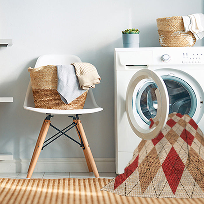 Machine Washable Transitional Red Rug in a Washing Machine, wshpat249org