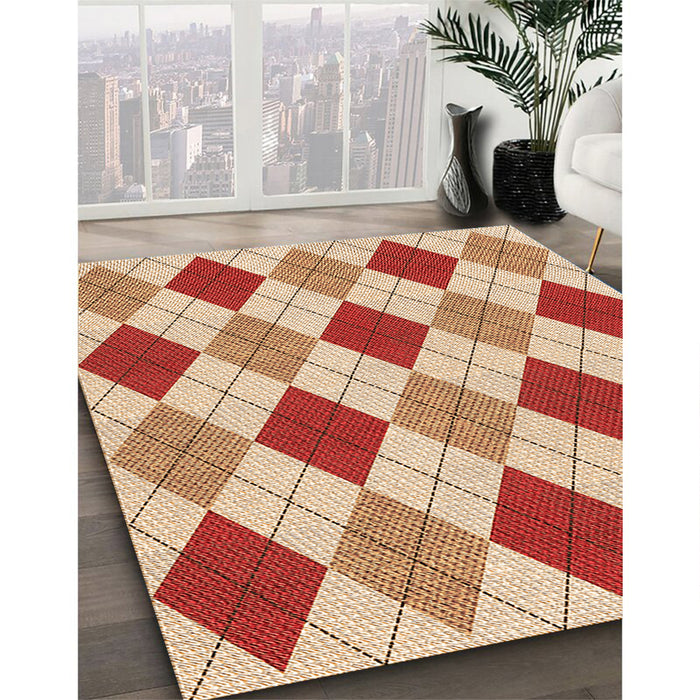 Machine Washable Transitional Red Rug in a Family Room, wshpat249org