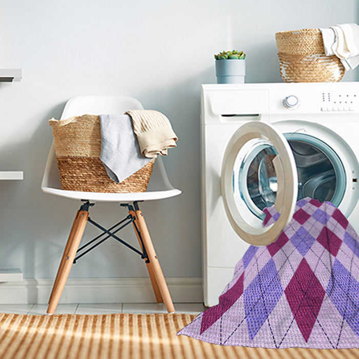 Machine Washable Transitional Orchid Purple Rug in a Washing Machine, wshpat249pur