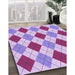 Machine Washable Transitional Orchid Purple Rug in a Family Room, wshpat249pur