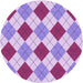 Square Patterned Orchid Purple Rug, pat249pur