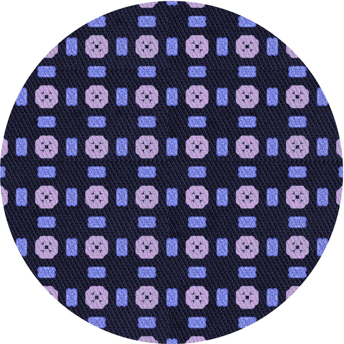 Square Machine Washable Transitional Periwinkle Purple Rug in a Living Room, wshpat2490blu