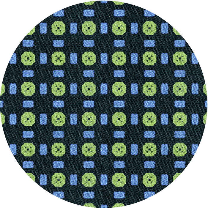 Square Machine Washable Transitional Black Rug in a Living Room, wshpat2490lblu