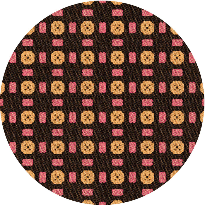 Square Machine Washable Transitional Black Brown Rug in a Living Room, wshpat2490org