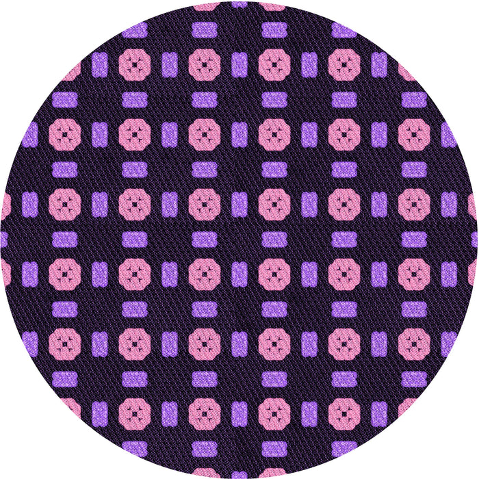 Square Machine Washable Transitional Orchid Purple Rug in a Living Room, wshpat2490pur