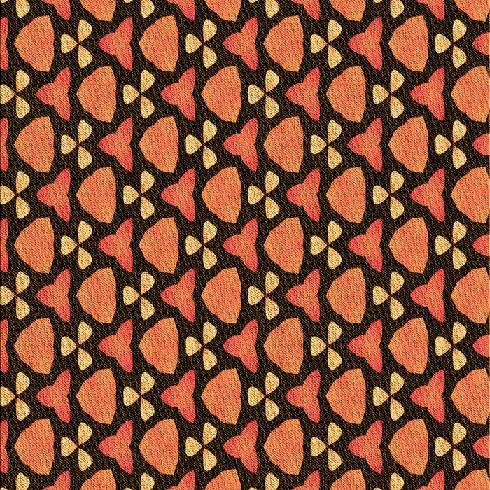 Patterned Orange Rug, pat2491org