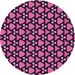 Square Patterned Neon Pink Rug, pat2491pur