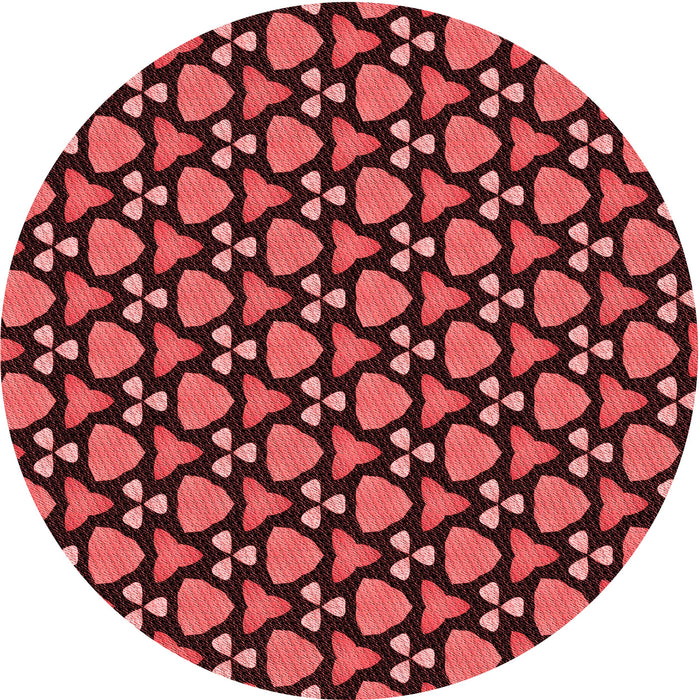 Square Patterned Red Rug, pat2491rd