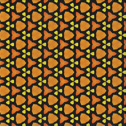 Square Patterned Orange Gold Novelty Rug, pat2491