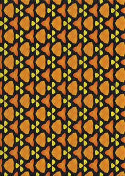 Patterned Orange Gold Novelty Rug, pat2491