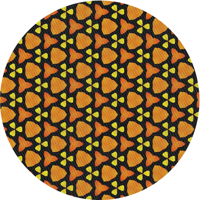 Square Machine Washable Transitional Orange Rug, wshpat2491