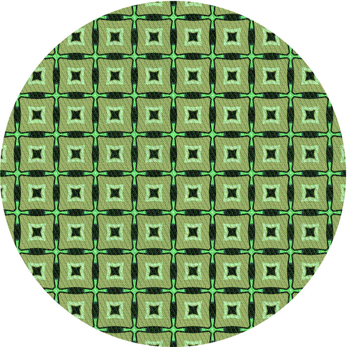 Square Machine Washable Transitional Seaweed Green Rug in a Living Room, wshpat2492grn