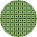 Square Patterned Seaweed Green Rug, pat2492grn