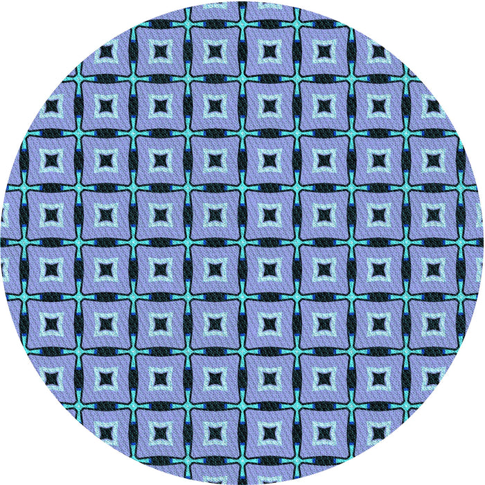 Square Patterned Crystal Blue Rug, pat2492lblu